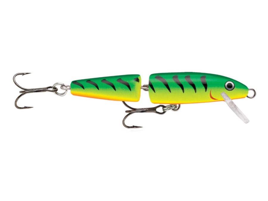 Jointed Lure – Size 07, 2 3-4″ Length, 4′-6′ Depth, 2 Number 8 Treble Hooks, Fire Tiger, Per 1