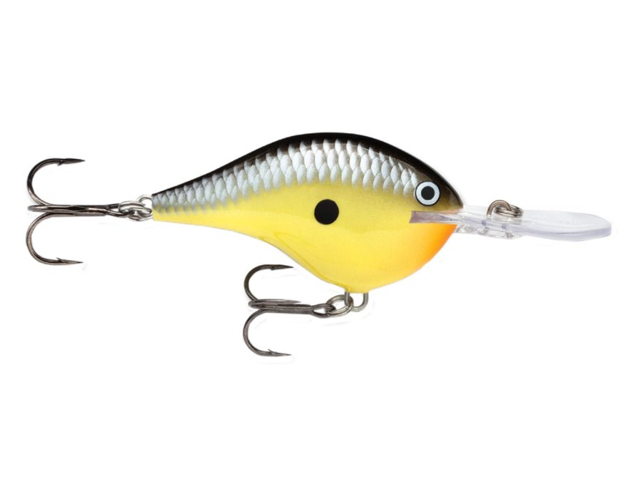 Dives-To Series Custom Ink Lure – Size 06, 2″ Length, 6′ Depth, 2 Number 5 Treble Hooks, Old School, Per 1