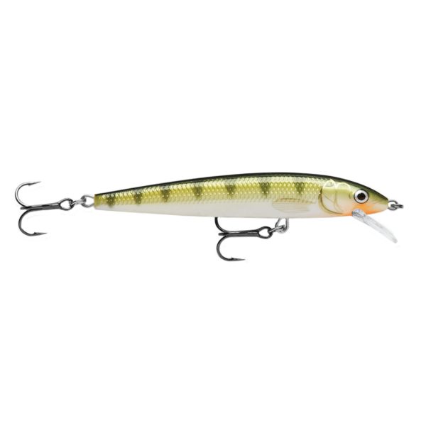 Husky Jerk Lure – Size 08, 3 1-2″ Length, 4’6′ Depth, 2 Number 6 Treble Hooks, Yellow Perch, Per 1