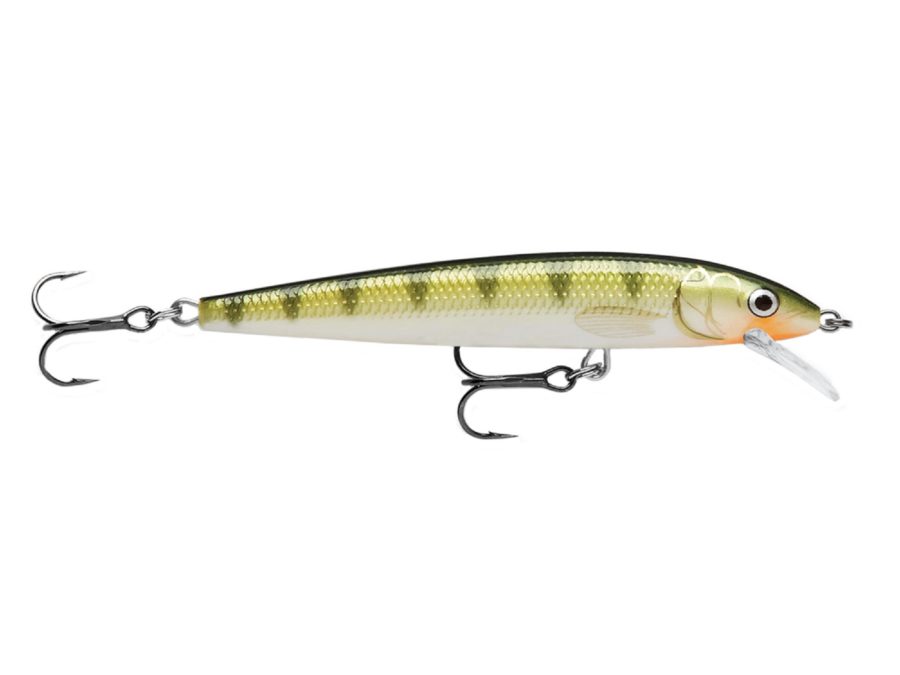 Husky Jerk Lure – Size 08, 3 1-2″ Length, 4’6′ Depth, 2 Number 6 Treble Hooks, Yellow Perch, Per 1