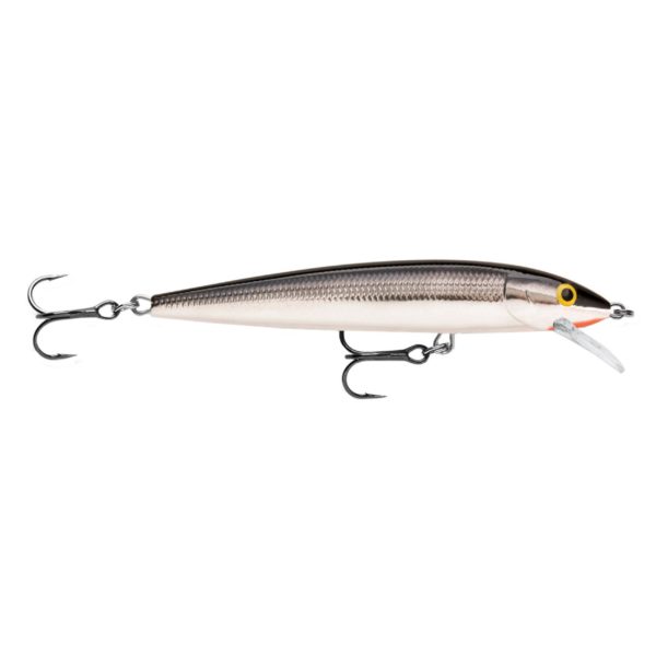 Husky Jerk Lure – Size 08, 3 1-2″ Length, 4’6′ Depth, 2 Number 6 Treble Hooks, Silver, Per 1