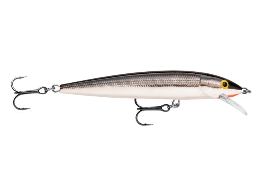 Husky Jerk Lure – Size 08, 3 1-2″ Length, 4’6′ Depth, 2 Number 6 Treble Hooks, Silver, Per 1