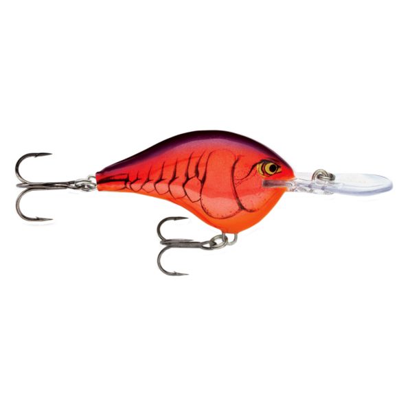 Dives-To Series Custom Ink Lure – Size 06, 2″ Length, 6′ Depth, 2 Number 5 Treble Hooks, Demon, Per 1