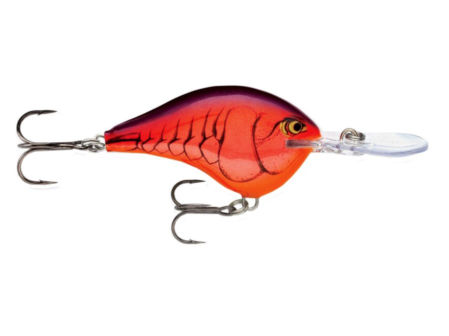 Dives-To Series Custom Ink Lure – Size 06, 2″ Length, 6′ Depth, 2 Number 5 Treble Hooks, Demon, Per 1