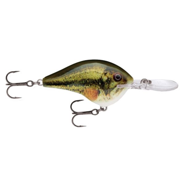 Dives-To Series Custom Ink Lure – Size 06, 2″ Length, 6′ Depth, 2 Number 5 Treble Hooks, Largemouch Bass, Per 1