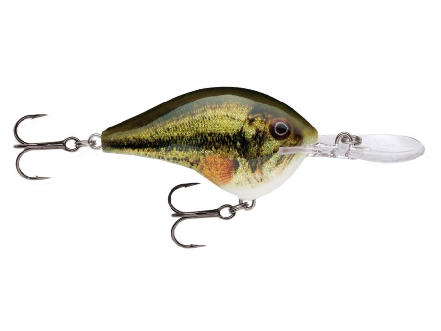 Dives-To Series Custom Ink Lure – Size 06, 2″ Length, 6′ Depth, 2 Number 5 Treble Hooks, Largemouch Bass, Per 1