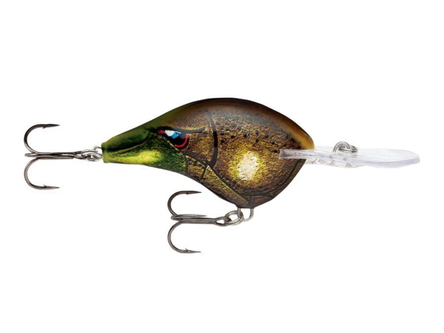 Dives-To Series Custom Ink Lure – Size 06, 2″ Length, 6′ Depth, 2 Number 5 Treble Hooks, Mossy, Per 1
