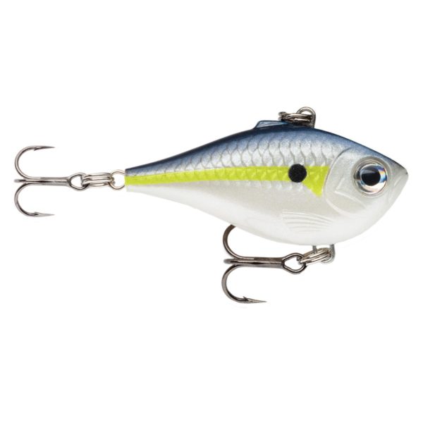 Ultra Light Rippin’ Rap Lure – Size 04, 1 1-2″ Length, Variable Depth, #10-12 Treble Hook, Helsinki Shad, Per 1