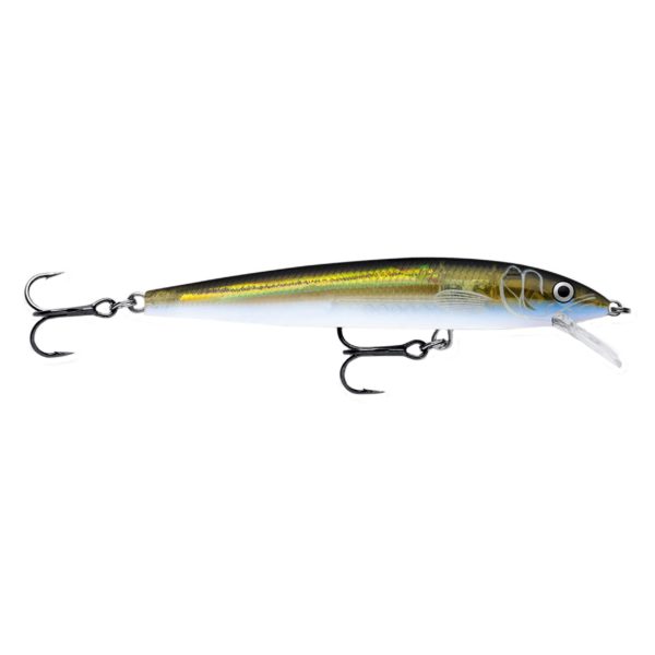 Husky Jerk Lure – Size 08, 3 1-2″ Length, 4’6′ Depth, 2 Number 6 Treble Hooks, Olive Ghost, Per 1