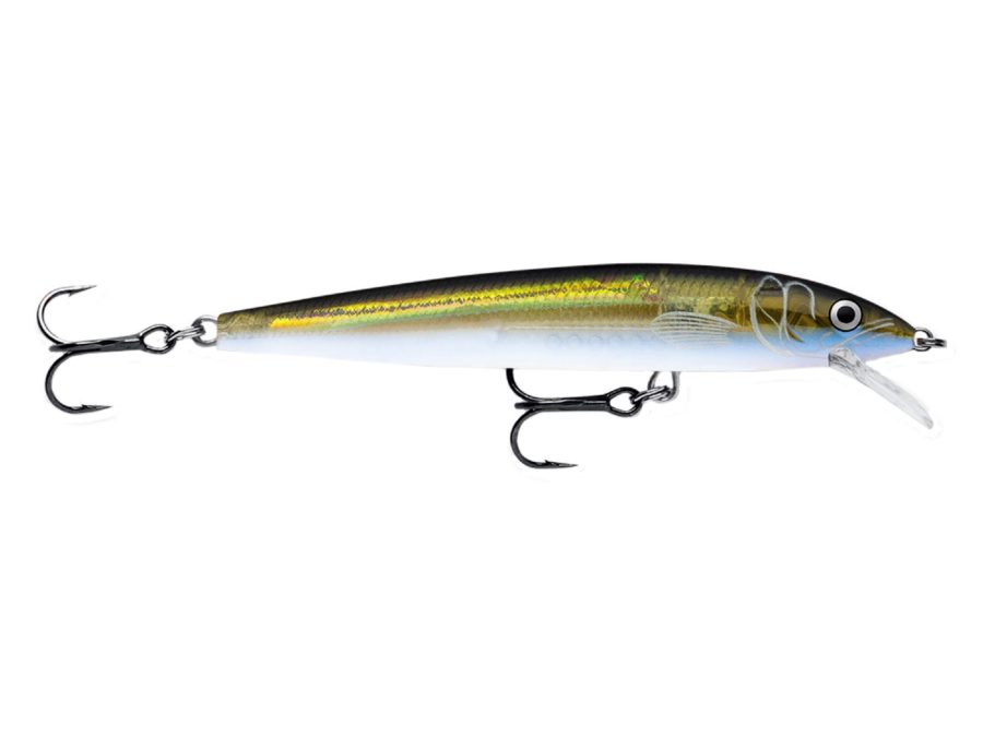 Husky Jerk Lure – Size 08, 3 1-2″ Length, 4’6′ Depth, 2 Number 6 Treble Hooks, Olive Ghost, Per 1