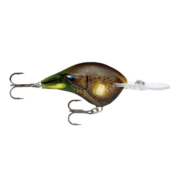 Dives-To Series Custom Ink Lure – Size 04, 2″ Length, 4′ Depth, 2 Number 6 Treble Hooks, Mossy, Per 1