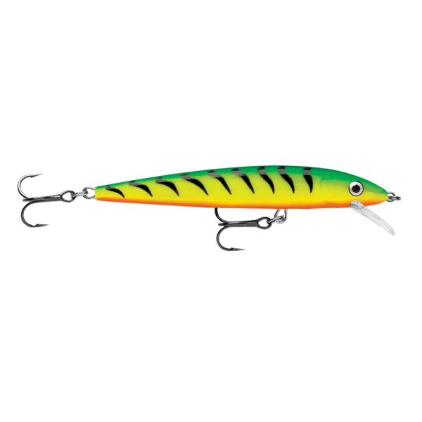 Husky Jerk Lure – Size 10, 4″ Length, 4’6′ Depth, 2 Number 5 Treble Hooks, Fire Tiger, Per 1