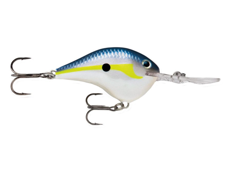 Dives-To Series Custom Ink Lure – Size 10,  2 1-4″ Length, 6′ Depth, 2 Number 4 Treble Hooks, Helsinki Shad, Per 1