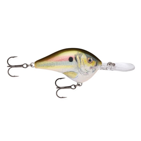 Dives-To Series Custom Ink Lure – Size 04, 2″ Length, 4′ Depth, 2 Number 6 Treble Hooks, Live River Shad, Per 1