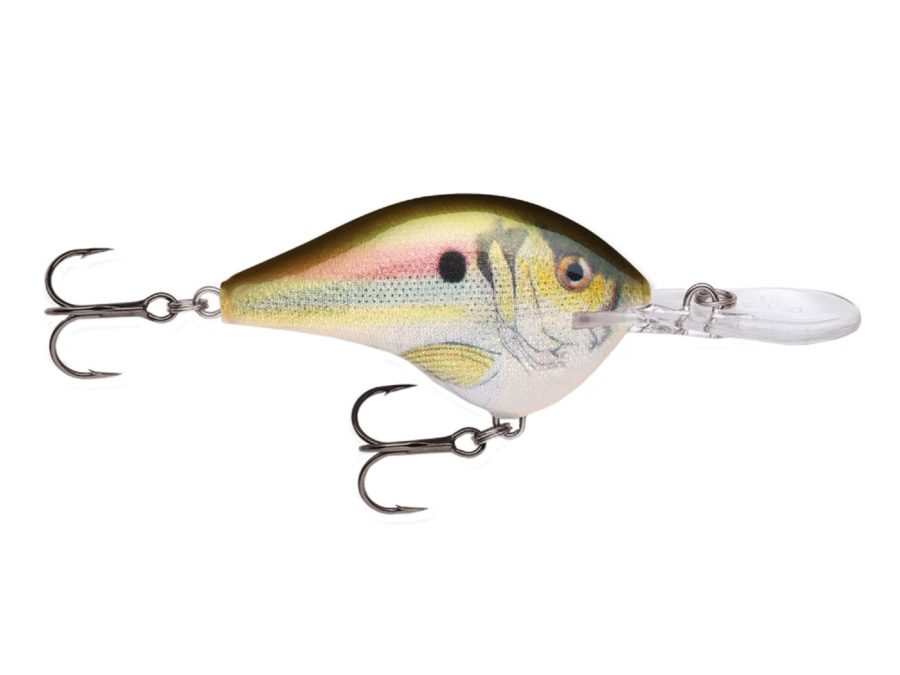 Dives-To Series Custom Ink Lure – Size 04, 2″ Length, 4′ Depth, 2 Number 6 Treble Hooks, Live River Shad, Per 1