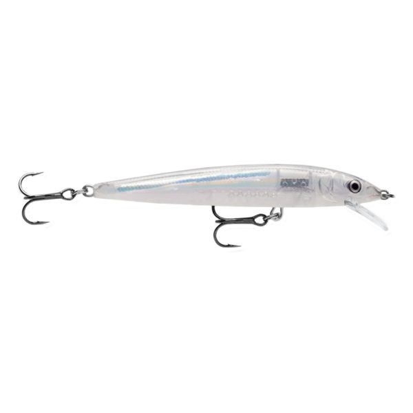 Husky Jerk Lure – Size 10, 4″ Length, 4’6′ Depth, 2 Number 5 Treble Hooks, Glass Minnow, Per 1