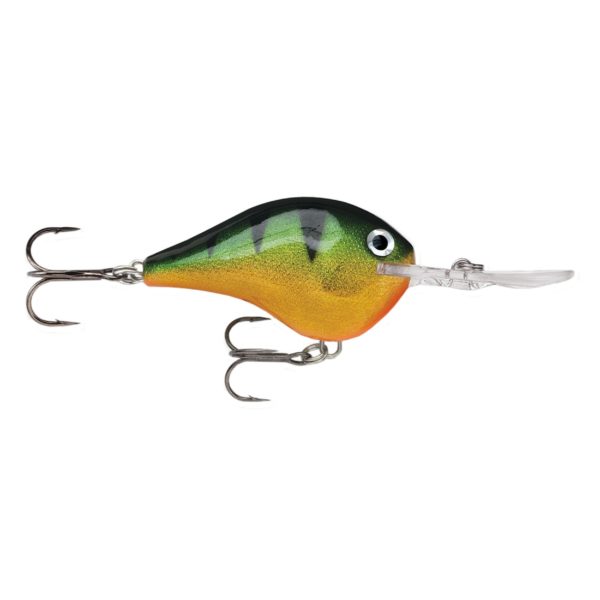 Dives-To Series Custom Ink Lure – Size 04, 2″ Length, 4′ Depth, 2 Number 6 Treble Hooks, Perch, Per 1