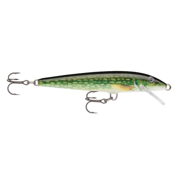 Original Floating Lure – Size 09, 3 1-2″ Length, 3′-5′ Depth, 2 Number 7 Treble Hooks, Live Pike, Per 1