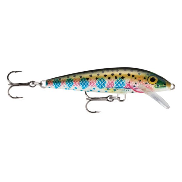 Original Floating Lure – Size 09, 3 1-2″ Length, 3′-5′ Depth, 2 No 7 Treble Hooks, Rainbow Trout, Per 1