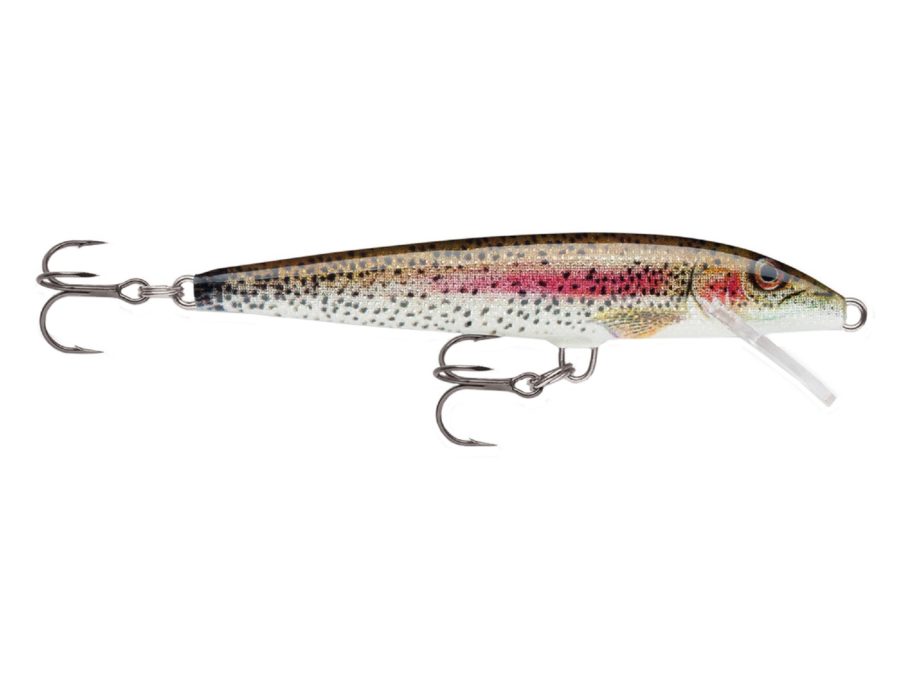 Original Floating Lure – Size 9, 3 1-2″ Length 3′-5′ Depth 2 No 7 Treble Hooks, Live Rainbow Trout, Per 1