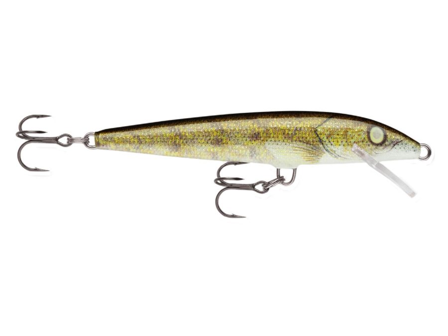 Original Floating Lure – Size 09, 3 1-2″ Length, 3′-5′ Depth 2 Number 7 Treble Hooks, Live Walleye, Per 1