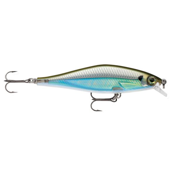 Shadow Rap Shad Lure – Freshwater, Size 09, 3 1-2″ Length, 3′-4′ Depth, Moss Back Shiner, Package of 1