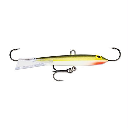Flat Jig Hard Bait Lure – Freshwater, Size 06, 2 1-2″ Length, Variable Depth, Glow Pearl Olive, Per 1