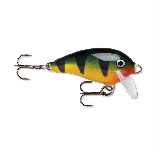 Mini Fat Rap Hard Bait Lure – Size 03, 1 1-2″ Length, 3’6′ Depth, 2 #12 Treble Hooks, Perch, Per 1
