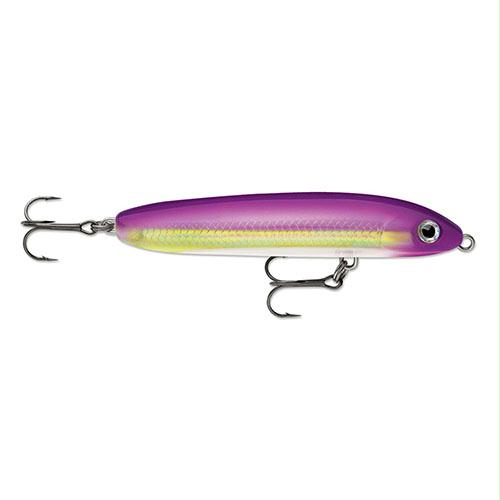 Skitter V Hard Bait Lure – Freshwater, Size 10, 4″ Length, Topwater Depth, Hot Purple, Package of 1