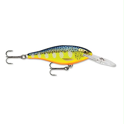 Shad Rap Lure – Size 05, 2″ Length, 4′-9′ Depth, 2 No 8 Treble Hooks, Hot Steel Per 1