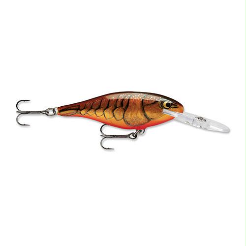 Shad Rap Lure – Freshwater, Size 06, 2 1-2″ Length, 5′-10′ Depth, Dk Brown Crawdad, Package of 1
