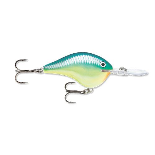 Dives-To Series Custom Ink Lure – Size 14, 2 3-4″ Length, 14′ Depth, 2 #3 Treble Hooks, Carbbean Shad, Per 1
