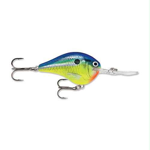 Dives-To Series Custom Ink Lure – Size 16,  2 3-4″ Length, 16′ Depth, 2 Number 3 Treble Hooks, Parrot, Per 1