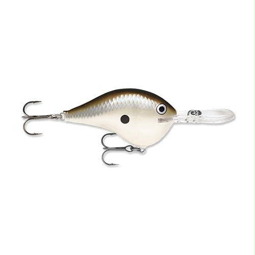 Dives-To Series Custom Ink Lure – Size 16,  2 3-4″ Length, 16′ Depth, 2 No 3 Treble Hooks, Pearl Gray Shine, Per 1
