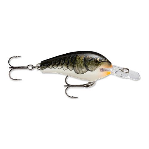 Fat Rap Hard Bait Lure – Freshwater, Size 05, 2″ Length, 3′-5′ Depth, 2 #4 Treble Hooks, Crawdad, Per 1