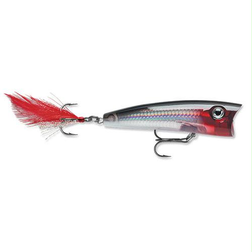 X-Rap Pop Hard Bait Lure – Freshwater, Size 07, 2 3-4″ Length, Topwater Depth, Silver, Per 1