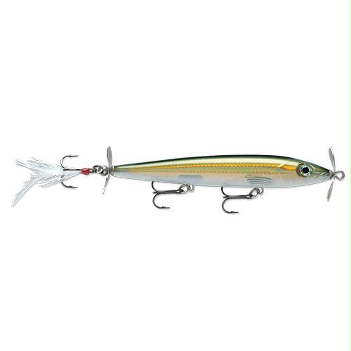 X-Rap Pop Hard Bait Lure – Freshwater, Size 11, 4 3-8″ Length, Topwater Depth, Gold Olive, Package of 1