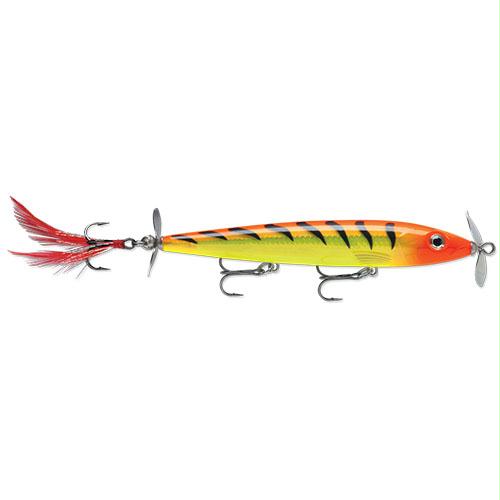 X-Rap Pop Hard Bait Lure – Freshwater, Size 11, 4 3-8″ Length, Topwater Depth, Hot Tiger, Package of 1