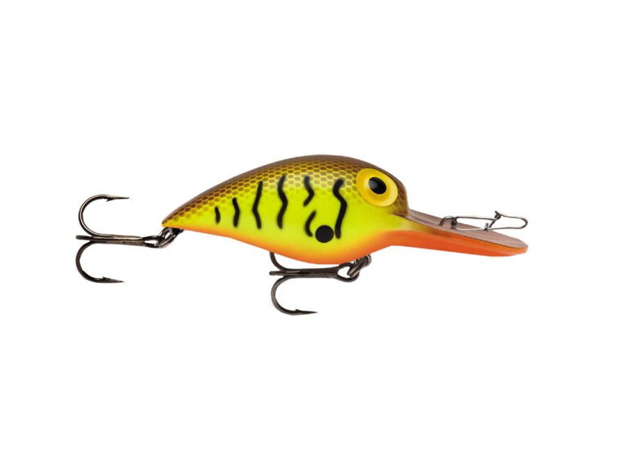 Original Wiggle Wart Lure – 2″ Length, 7′-14′ Depth, Number 4 Hook, Brown Scale-Cradad, Per 1