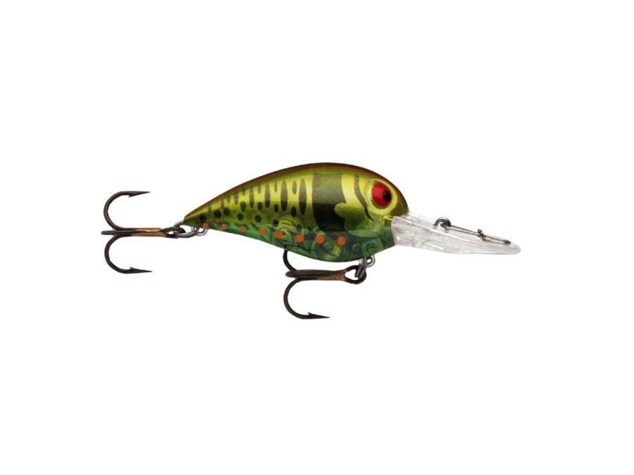Original Wiggle Wart Lure – 2″ Length, 7′-14′ Depth, Number 4 Hook, Phantom Green Copper Craw, Per 1
