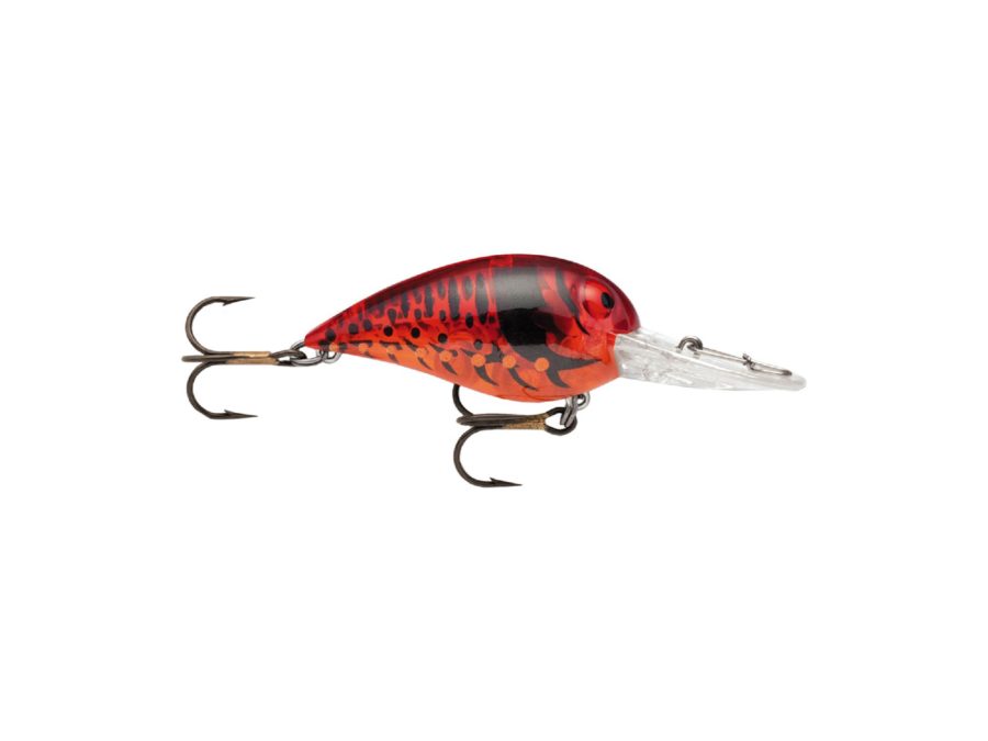Original Wiggle Wart Lure – 2″ Length, 7′-14′ Depth, Number 4 Hook, Phantom Red Craw, Per 1