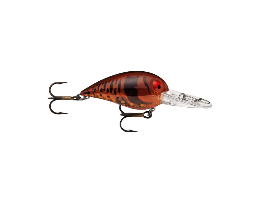 Original Wiggle Wart Lure – 2″ Length, 7′-14′ Depth, Number 4 Hook, Phantom Brown Orange Craw, Per 1