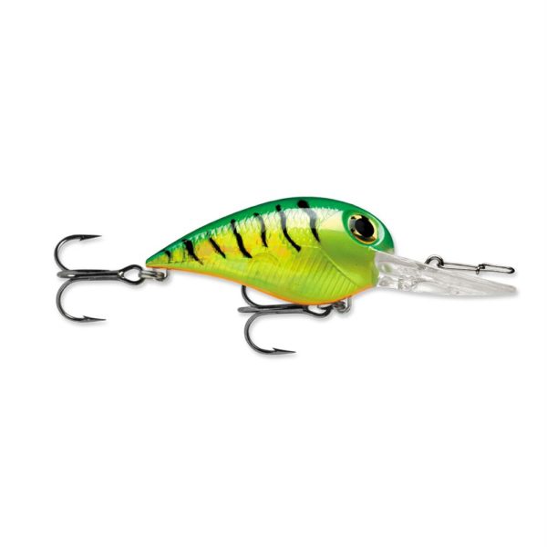 Wiggle Wart MadFlash Hard Bait Lure – 2″ Length, #6 Hook, 3-8 oz, 7′-18′, Fire Tiger, Per 1