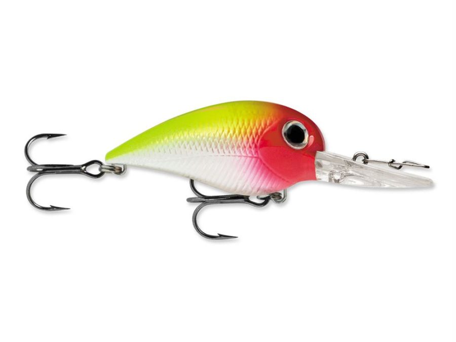 Wiggle Wart MadFlash Hard Bait Lure – 2″ Length, #6 Hook, 3-8 oz, 7′-18′, Chrome Clown, Per 1