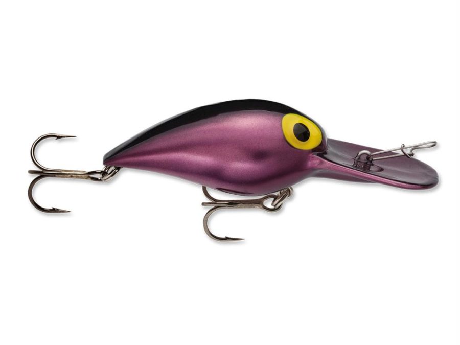 Original Wiggle Wart Lure – 2″ Length, #4 Hook, 3-8 oz, 7′-18′ Depth, Metallic Purple-Black Back, Per 1