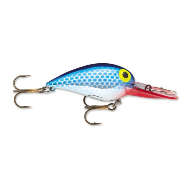 Original Wiggle Wart Lure – 2″ Length, #4 Hook, 3-8 oz, 7′-18′ Depth, Metallic Blue Scale-Red Lip, Per 1
