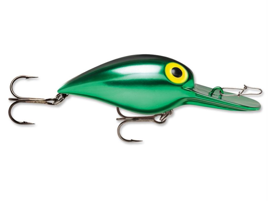 Original Wiggle Wart Lure – 2″ Length, #4 Hook, 3-8 oz, 7′-18′ Depth, Metallic Green-Black Back, Per 1