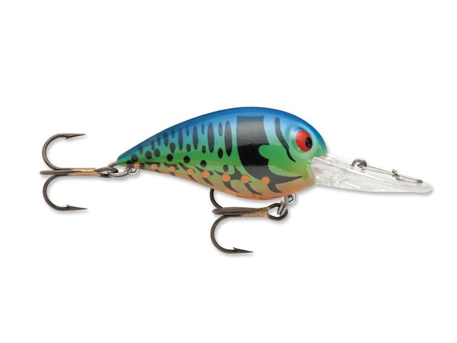 Original Wiggle Wart Lure – 2″ Length, 7′-14′ Depth, Number 4 Hook, Blue Tiger Craw, Per 1