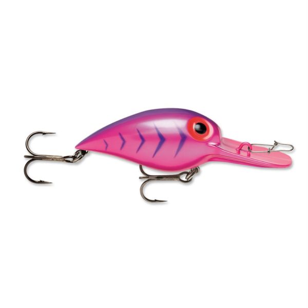 Original Wiggle Wart Lure – 2″ Length, 7′-14′ Depth, Number 4 Hook, Metallic Purple-Purple HB, Per 1