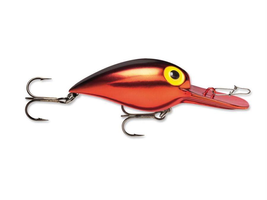 Original Wiggle Wart Lure – 2″ Length, #4 Hook, 3-8 oz, 7′-18′ Depth, Metallic Red-Black Back, Per 1
